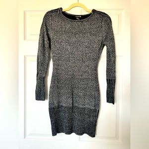 Silver Shimmer Sweater Dress